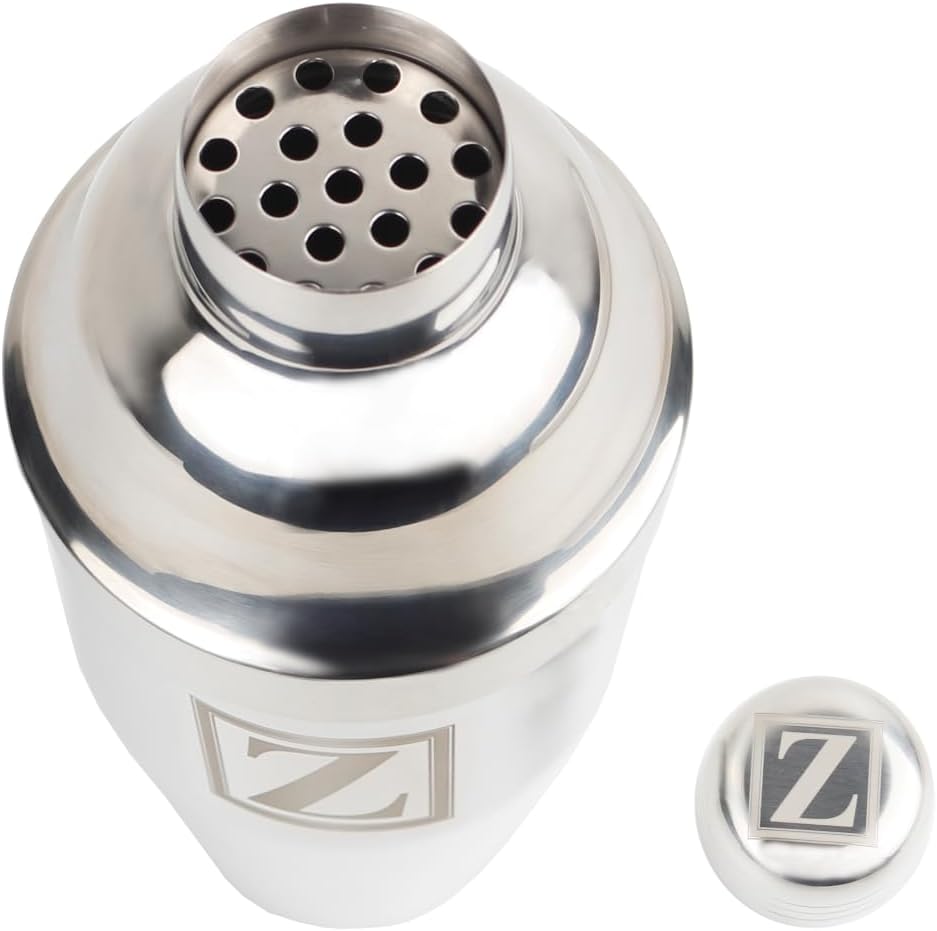 Lexenic Cocktail Shaker 24oz - Monogramm Initials Design Martini Shaker - 304 Stainless Steel Bar Shaker for Margarita,Mojito-Perfect Personalized Gift for Friend,Husband -G