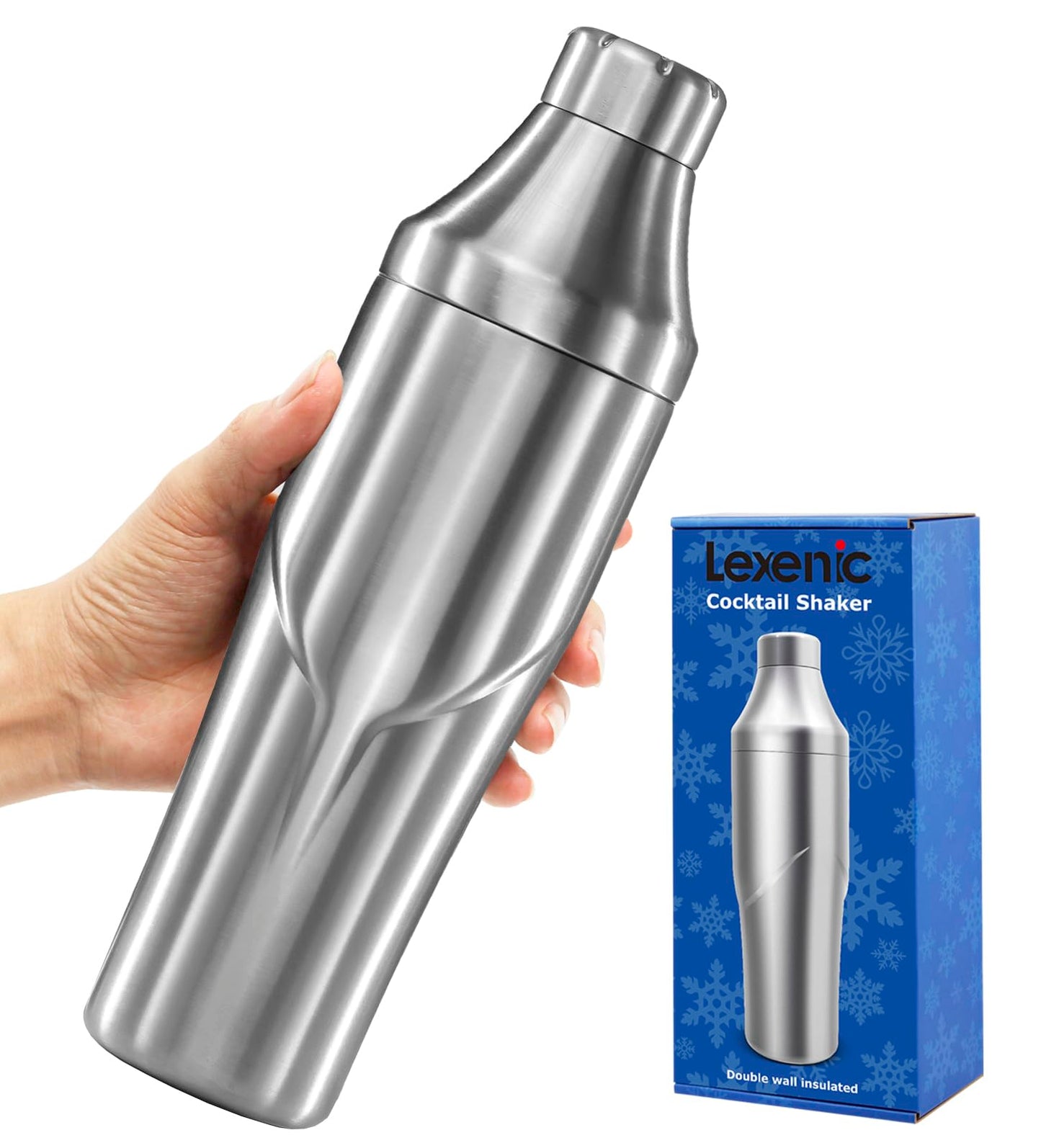Lexenic 24oz Premium Vacuum Insulated Double Wall Cocktail Shaker
