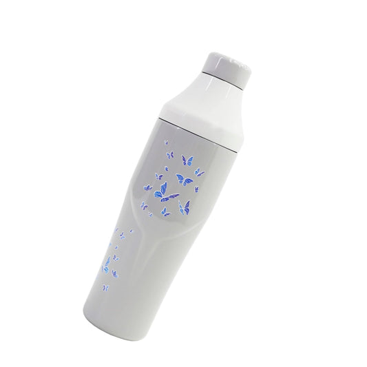 Lexenic Cocktail Shaker with Measurement Lid - Vacuum Insulated (Grey Butterfly)