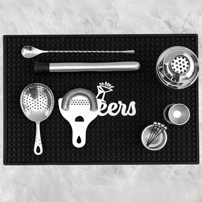 Lexenic Professional Cocktail Strainers Set ：304 Stainless Steel Julep Strainer&Spring Bar Strainer Kit for Home Bar and Professional Bartenders，Mixologists (Type A)