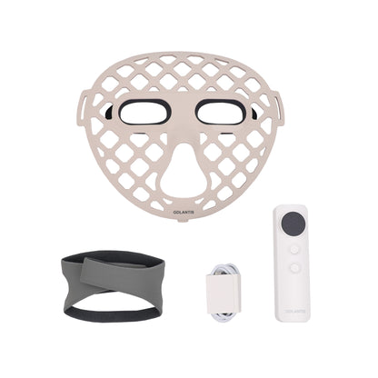 GDLANTIS LED Face Mask Light Therapy, 4 Modes Portable Red Light Therapy Infrared Light for Face with 2600mAh Rechargeable, IP67 Washable, 216 LEDs for glow skin at Home