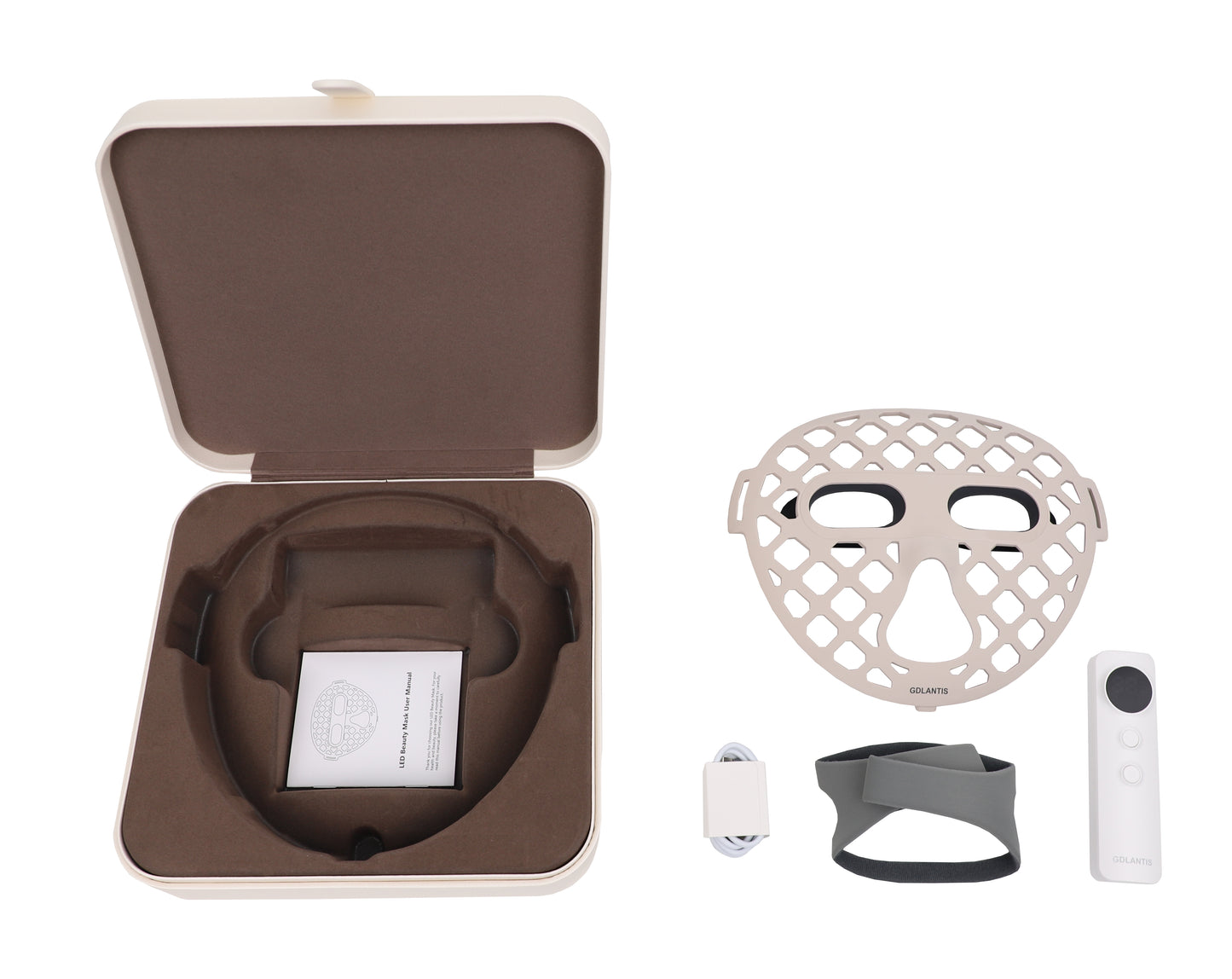 GDLANTIS LED Face Mask Light Therapy, 4 Modes Portable Red Light Therapy Infrared Light for Face with 2600mAh Rechargeable, IP67 Washable, 216 LEDs for glow skin at Home